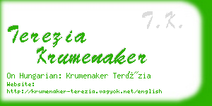 terezia krumenaker business card
